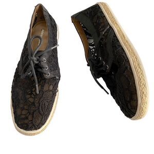 Aerosoles Black Lace Mesh Sneakers Size 6.5 M